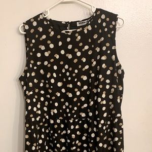 Black pattern tiered dress